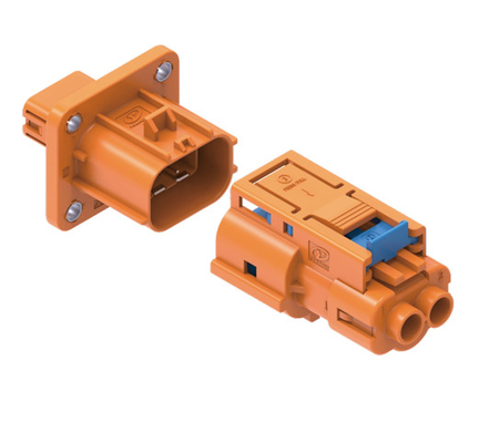 Neopower 2-poliger Hybrid-Automobilstecker 24A 800V mit HVIL und 360°-Abschirmung