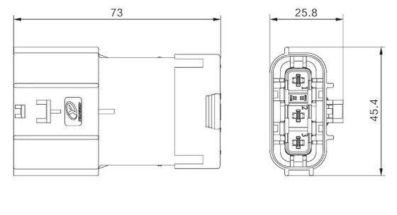 Neopower-Sicherheitsschloss 3-Pin-Automobilstrom- und Signalanschluss, 800V/16A, wasserdicht IP67, HVIL