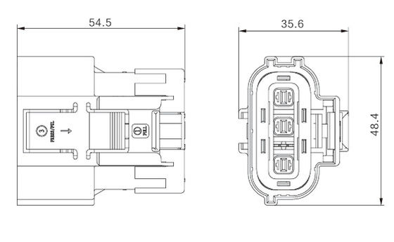 Neopower-Sicherheitsschloss 3-Pin-Automobilstrom- und Signalanschluss, 800V/16A, wasserdicht IP67, HVIL