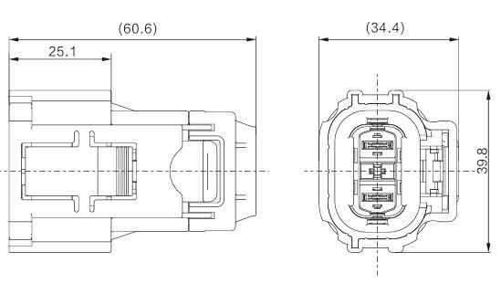 Neopower Hochleistungs 2-Stift 1000V 40A elektrischer Anschluss mit HVIL, Poka-Yoke und 360° Abschirmung