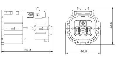 Neopower 2-Stift-Hochspannungs-Anschluss 40A 1000V mit HVIL, Poka-Yoke und 360°-Schutz