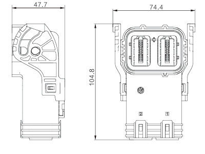 Neopower 2 Pin High Voltage Connector 220A 1000V with HVIL for EV Battery and PDU