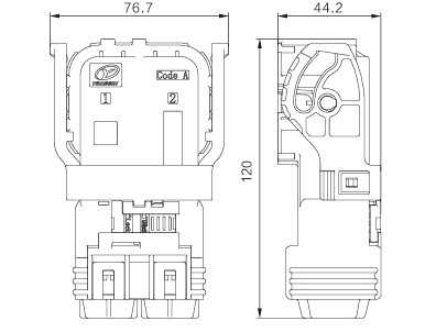 Neopower Hochstrom 300A 1000V Automobil 2-poliger Stromanschluss mit HVIL für EV-Batterie- und Motorsteuerungen
