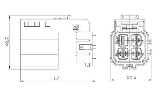 Neopower 800V 40A HVIL 2+1 Pin EV-Steckverbinder